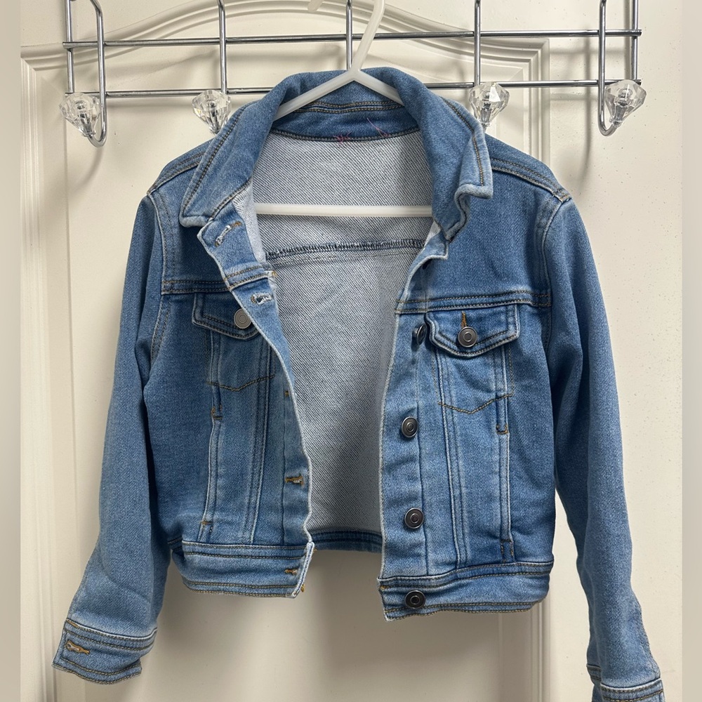 Toddler Girls Soft Blue Denim Button Up Jacket